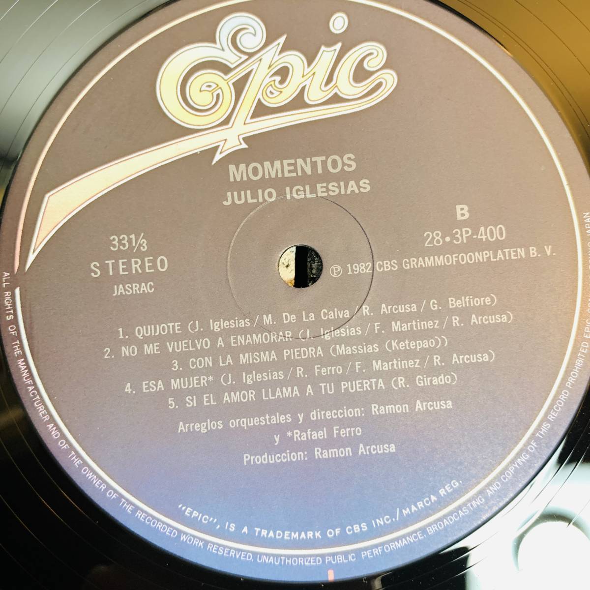 record　レコード　JULIO IGLESIAS　フリオ・イグレシアス　momentos　 洋楽　1円スタート_画像9