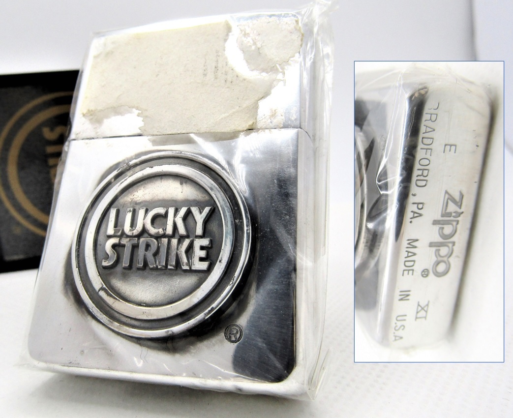 在庫限定特価 ラッキーストライク ロゴメタル zippo ジッポ 1995年 未