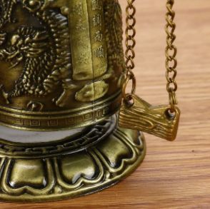 新品$ 真鍮銅彫像 銅ドラゴンベル合金彫刻 アンティーク 中国ドラゴンベル アジアアンティーク 芸術像時計の鐘の装飾 A_画像6
