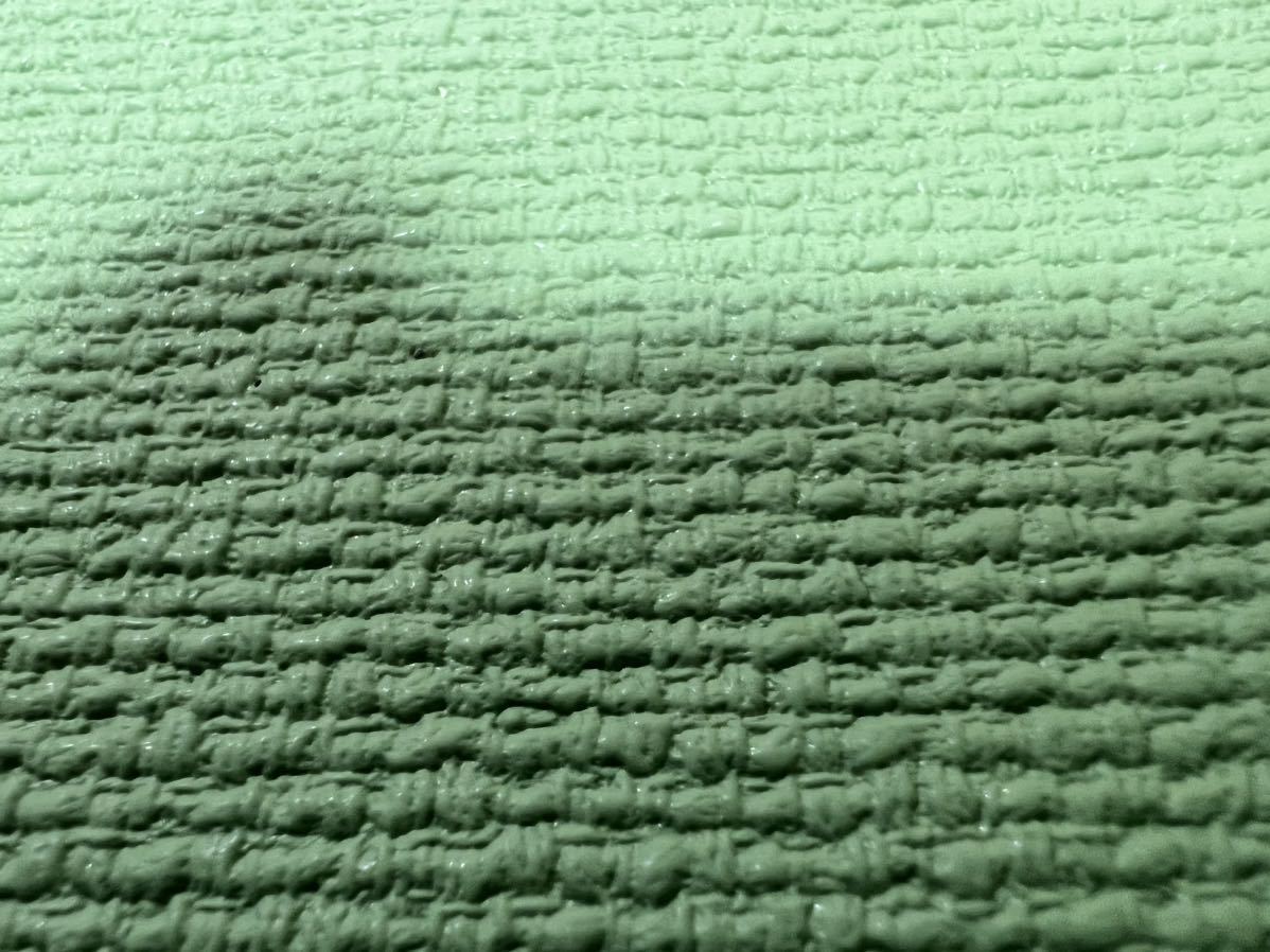 訳アリ品 未使用 壁紙クロス 推定長さ16M 裏地布 緑色 のりなし 織物 DIY リフォーム_画像6