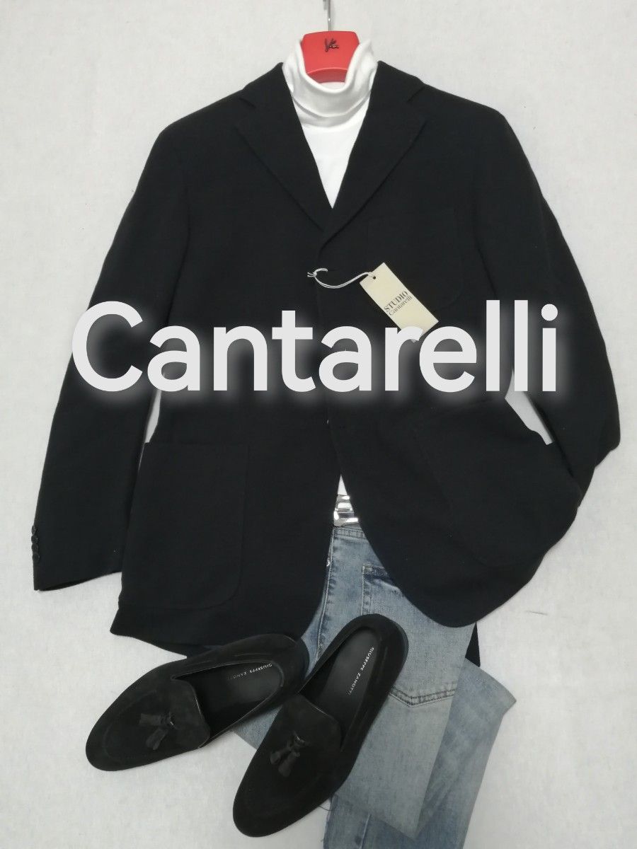 新品・メンズ 【Cantarelli　カンタレッリ】テーラードジャケット　黒 Yahoo!フリマ（旧）