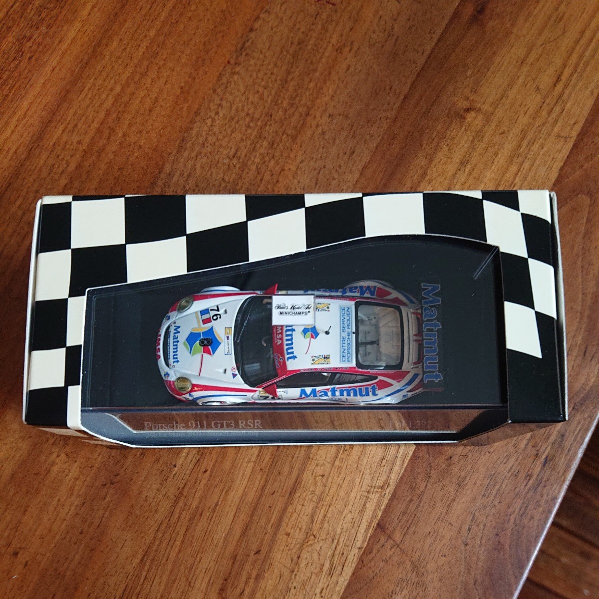 《美品》ミニチャンプス MINICHAMPS 400 076776 1/43 PORSCHE 911 GT3 RSR 24h Le Mans 2007 ポルシェ ルマン_画像5