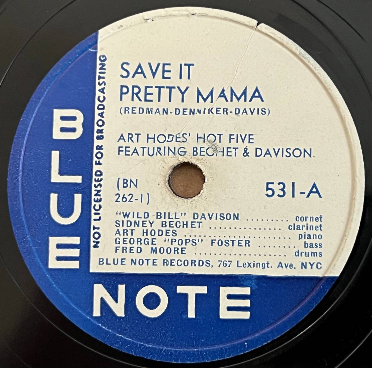 ART HODES w SIDNEY BECHET BLUE NOTE Save It Pretty Mama/ Darktown Strutters* Ball