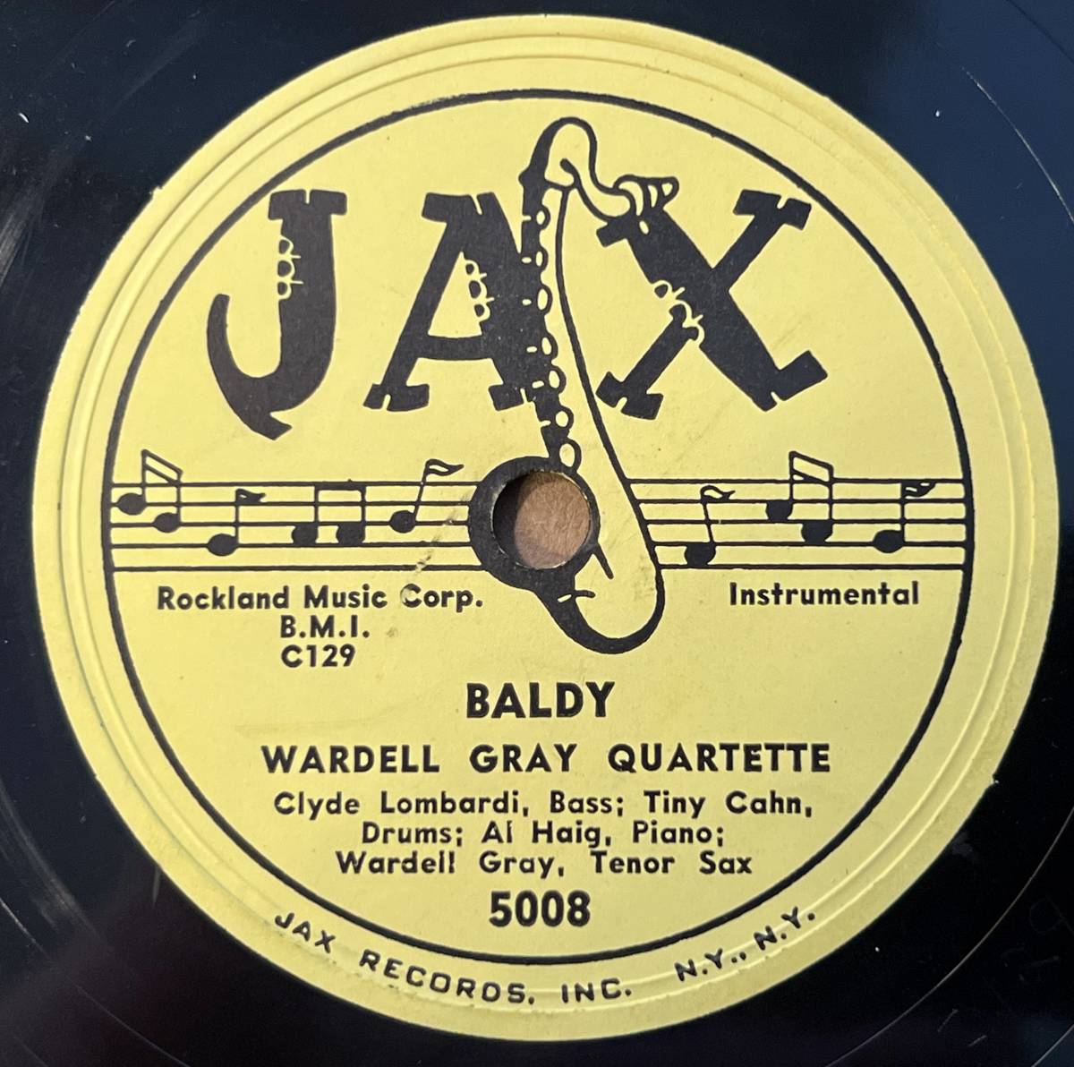 ジャズ WARDELL GRAY QUARTETTE JAX Baldy/ Nothing