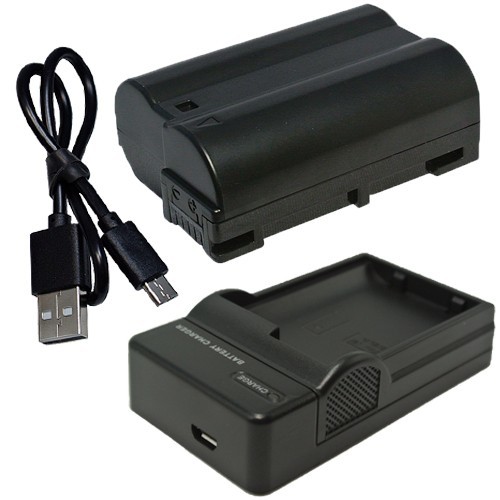 USB充電器セット ニコン（NIKON） EN-EL15 互換バッテリー + 充電器（USB薄型） コード 00128-00241_画像1