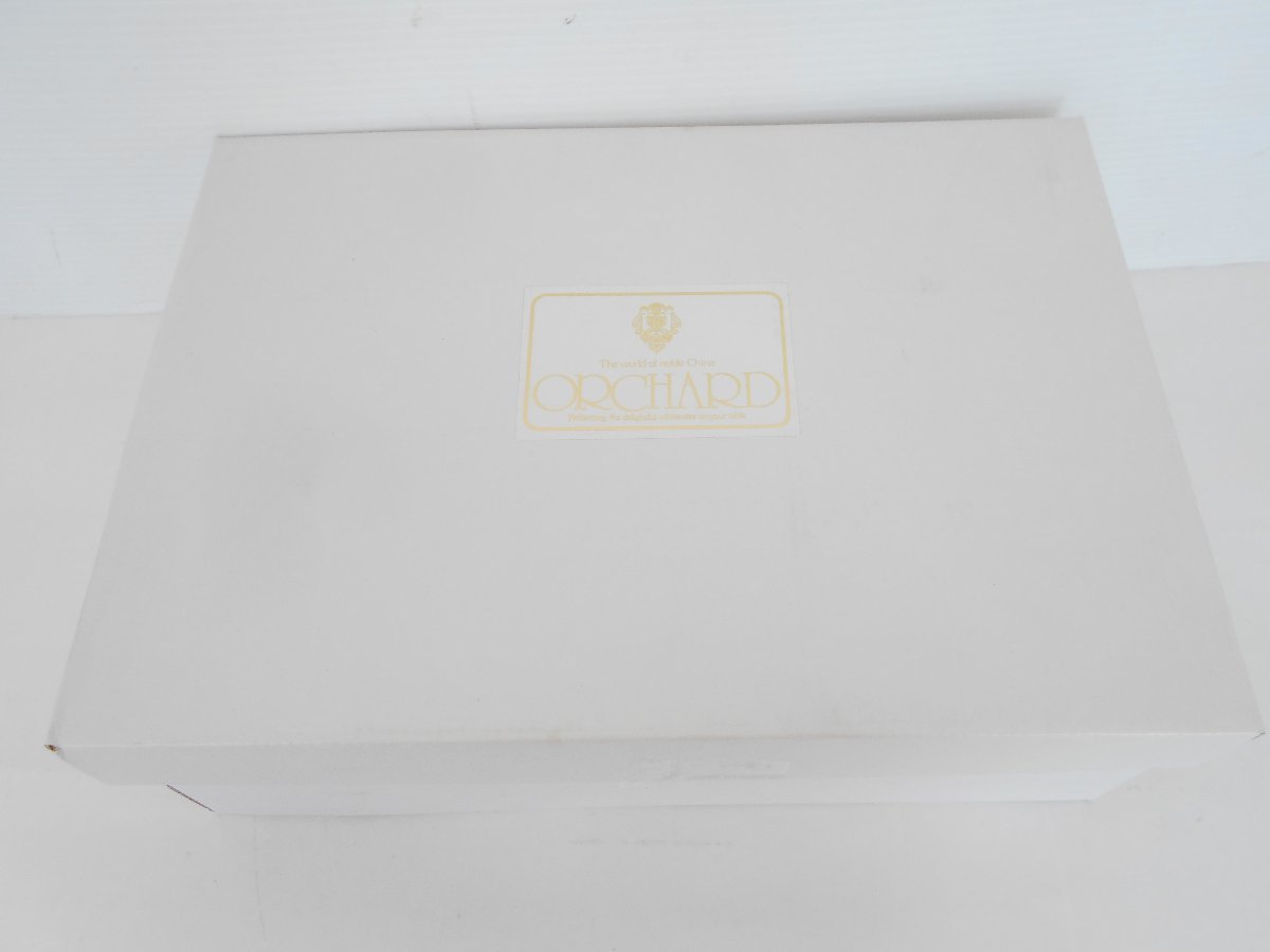 ●ORCHARD White Bone kcma カップ＆ソーサー 5客セット コーヒー ティー 日本製 洋食器 金彩 花柄_画像9