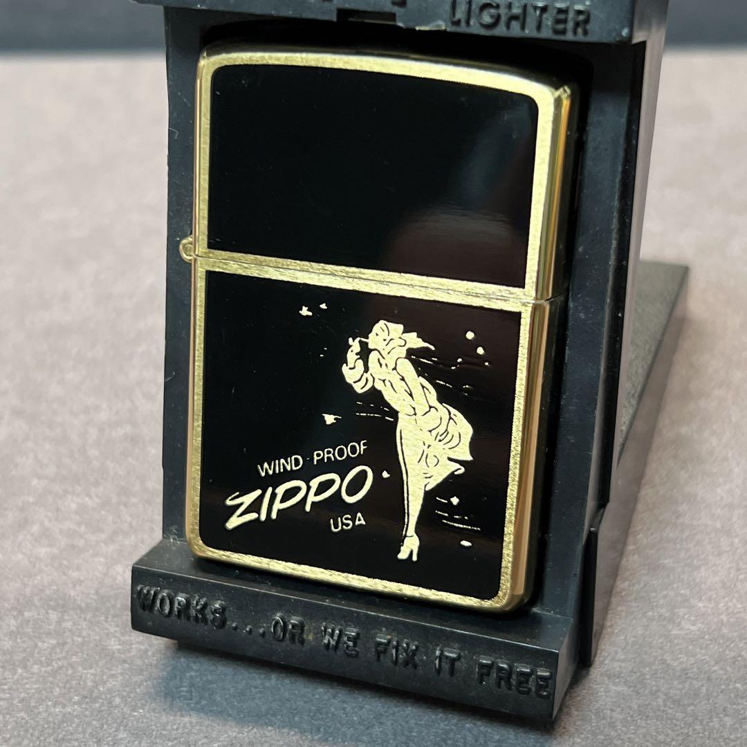 Zippo 1984年製 イタリック体 WINDY ウィンディ ガール 未使用品