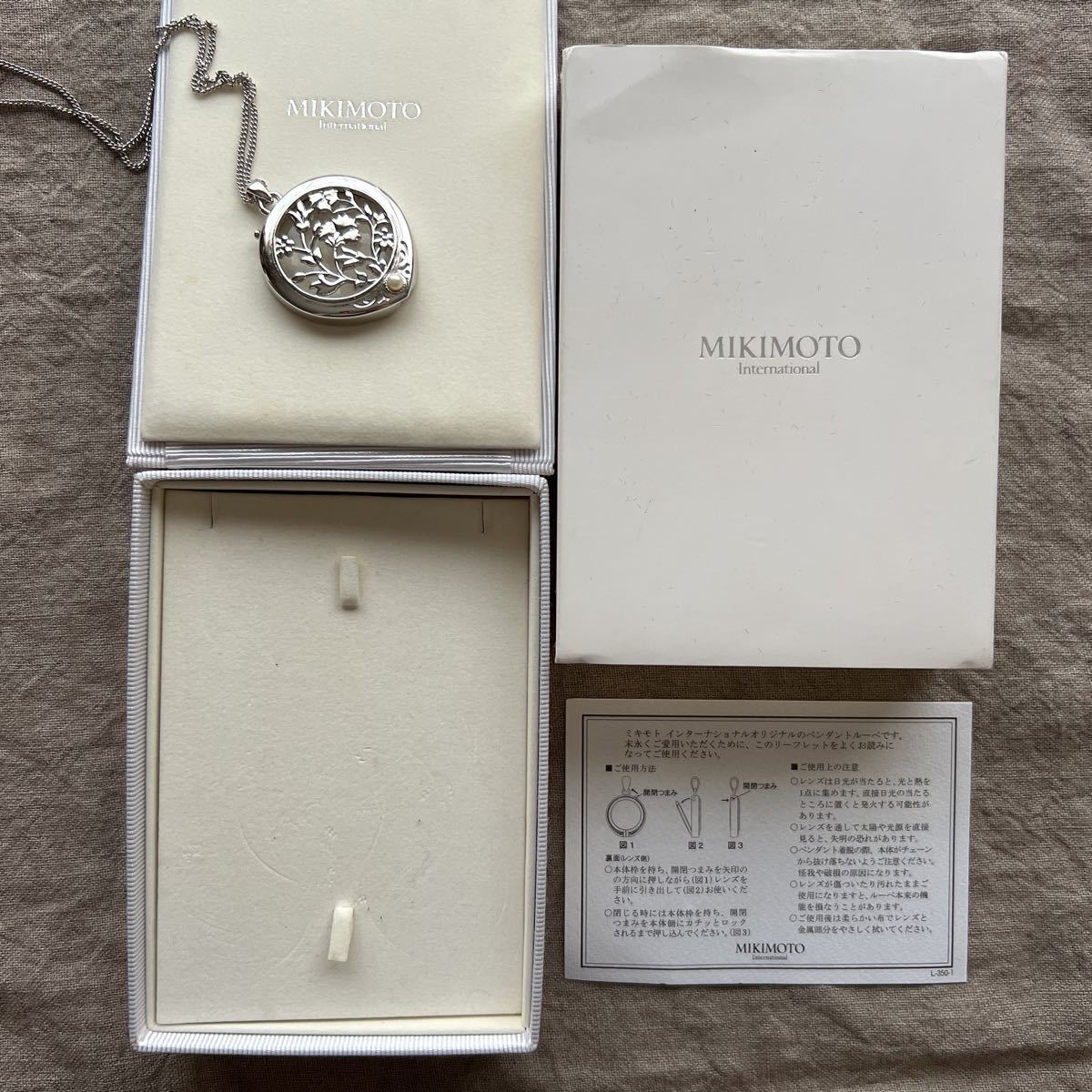 MIKIMOTO ミキモト インターナショナル オリジナル ペンダントルーペ
