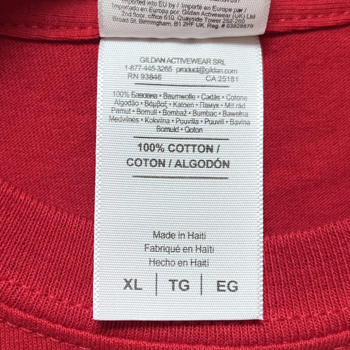 訳あり 9枚セット GILDAN ウルトラコットン 半袖 Tシャツ XL レッド ギルダン 赤 無地 大きいサイズ まとめ売り 卸売 未使用 #noca0219_画像7
