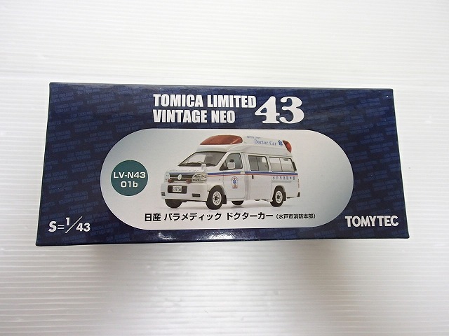 【送60】1日元~1 / 43 Tomica限量版NEO日產參數醫生車（水戶市消防部門）TOMYTEC 原文:【送60】1円～ 1/43 トミカリミテッドヴィンテージ NEO 日産パラメディックドクターカー(水戸市消防本部) トミーテック TOMYTEC