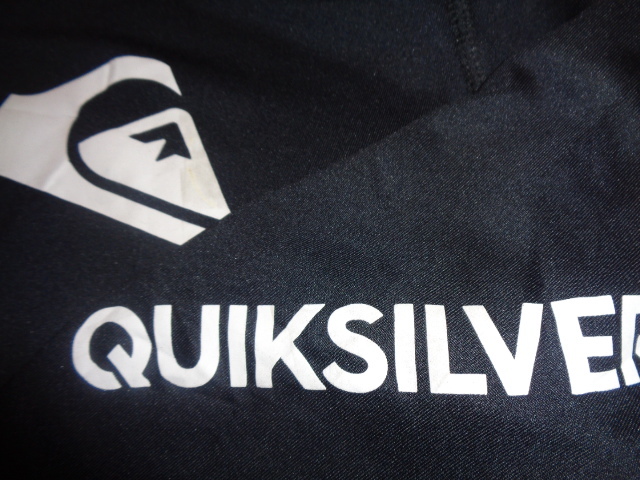 607◆QUIK SILVER アンダーシャツ ジュニア◆クイックシルバー size14-L 黒 七分袖 ハイネック モック 軽量 吸汗速乾 ゆうパケット発送5G _画像6