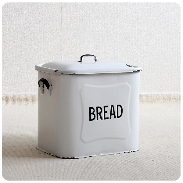 イギリス アンティーク ブレッド缶 ホーロー製 エナメル 保存容器「BREAD文字が素敵」V-500_画像1