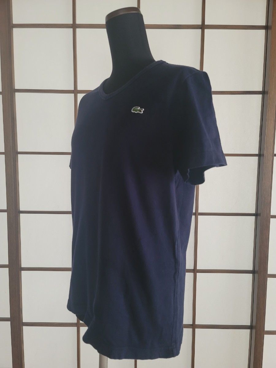 新品未使用 LACOSTE ラコステ半袖 Tシャツ S-Mネイビー