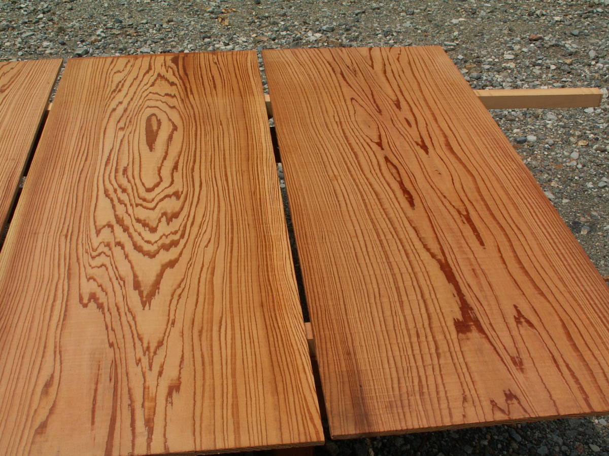 屋久杉、4枚、美しい木目、腰板、工芸、A450_画像7