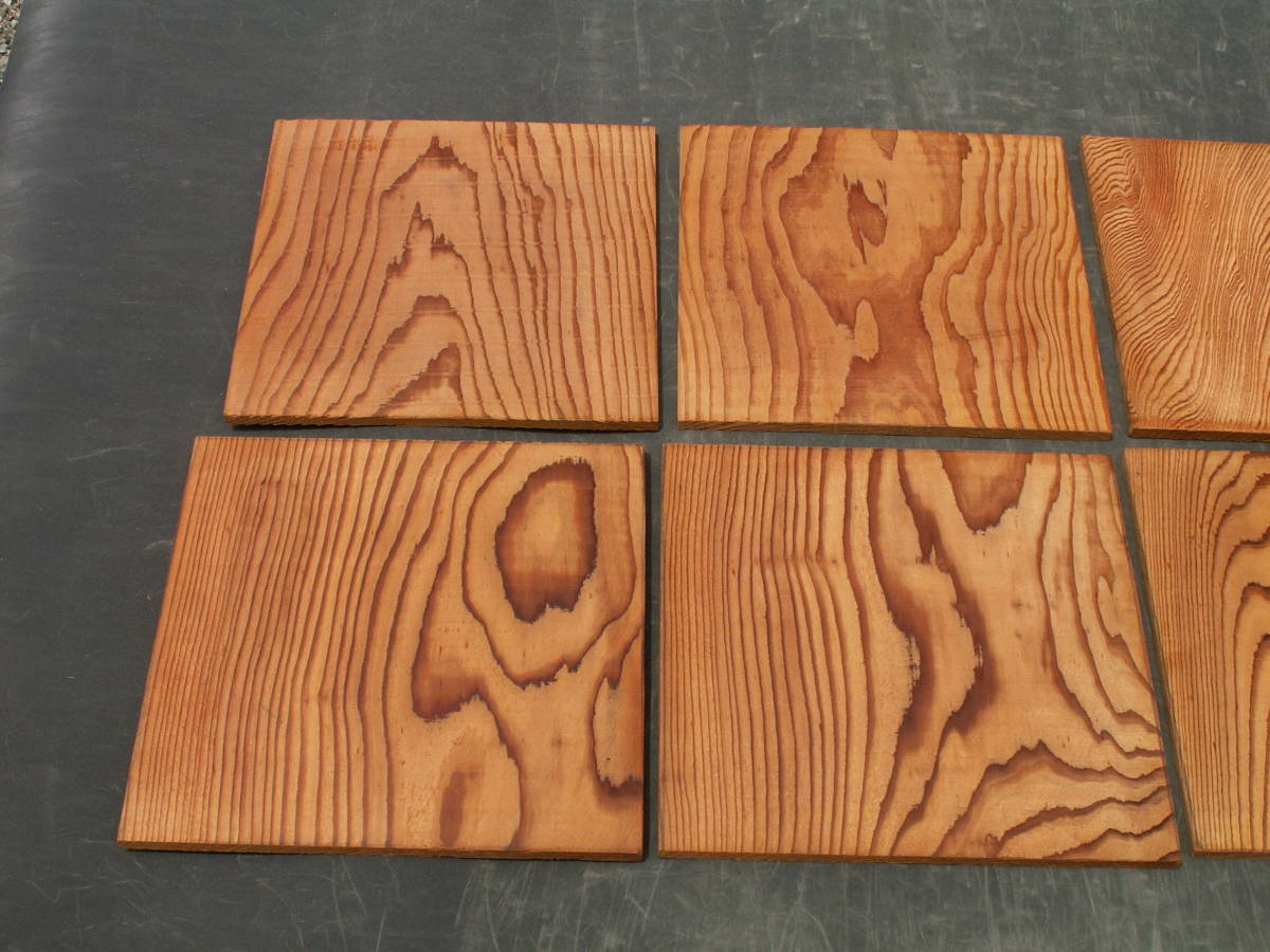屋久杉 8枚 美しい木目 工芸 世界遺産 H517の画像2