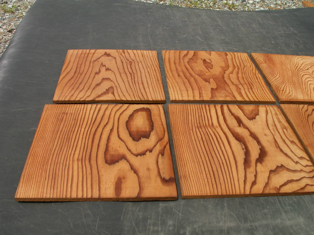 屋久杉 8枚 美しい木目 工芸 世界遺産 H517の画像4