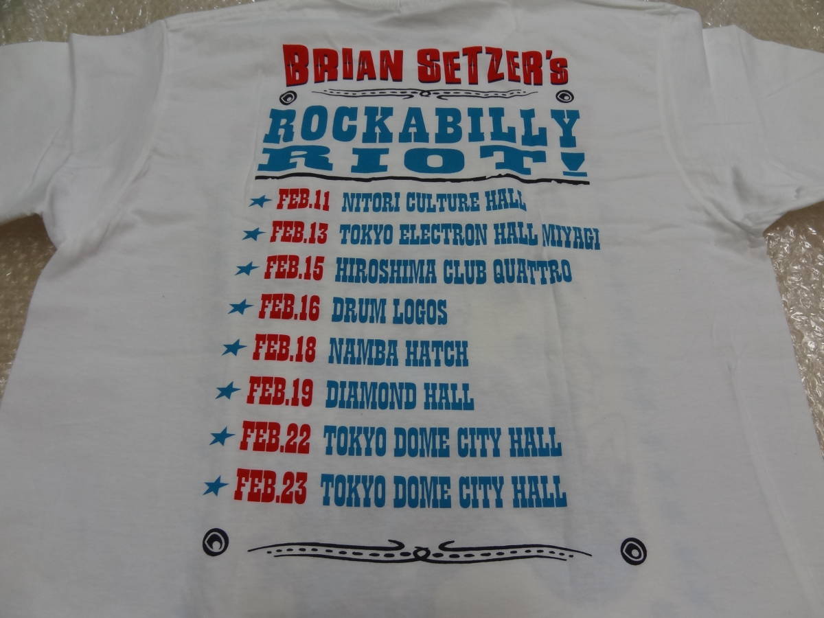 ブライアン・セッツァー Brian Setzer JAPAN TOUR 2016年 Ｔシャツ Sサイズ 未使用 2枚セット！_画像9