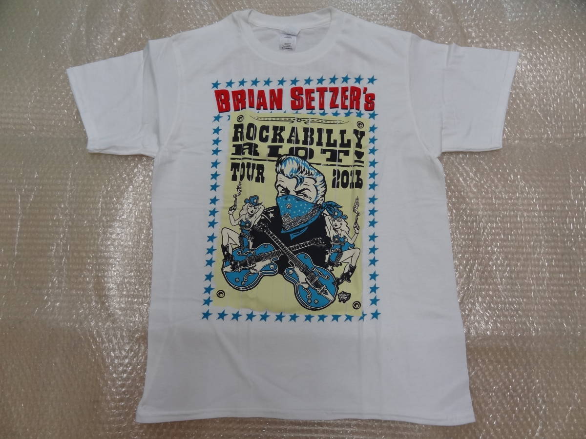 ブライアン・セッツァー Brian Setzer JAPAN TOUR 2016年 Ｔシャツ Sサイズ 未使用 2枚セット！_画像6