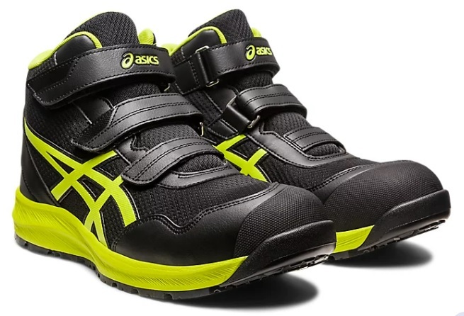 65%OFF【送料無料】 CP216-001　25.0ｃｍ　カラー（ブラック*ネオンライム）　アシックス安全靴　新品（税込） 25.0cm