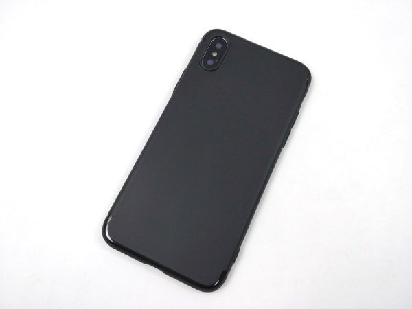 iPhone X for simple thin type soft case cover TPU black 