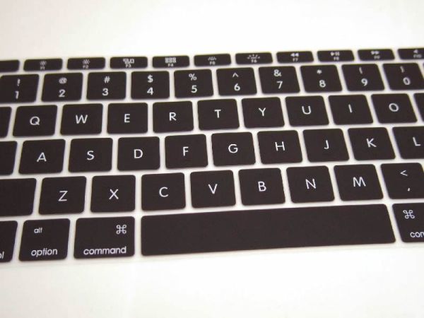 Macbook 12インチ用 USキーボード防塵カバー ブラック US配列_画像2