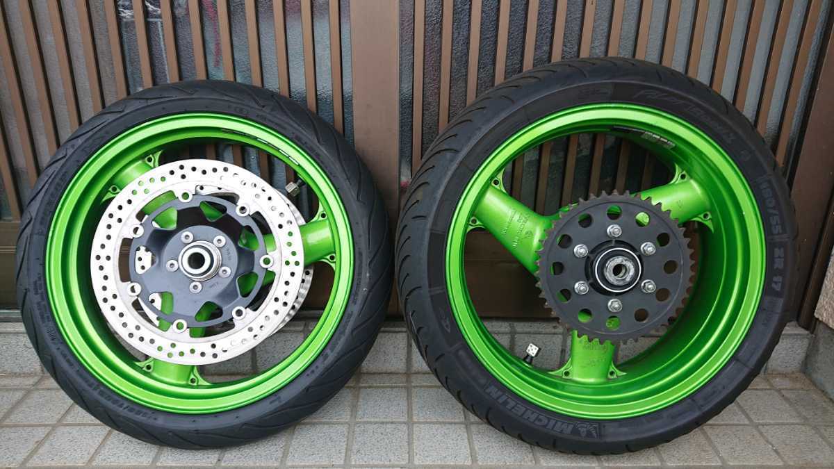 ZRX1200R 純正ホイールタイヤ フロントリアセット カワサキ (セット