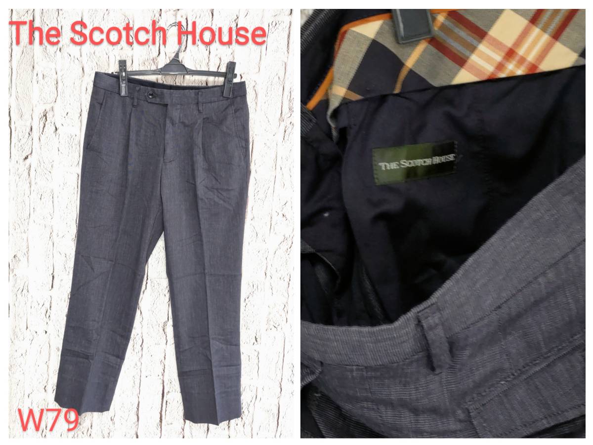 ★送料無料★ The Scotch House テーパードパンツ ザスコッチハウス アンクルパンツ 三陽商会 W79_画像1