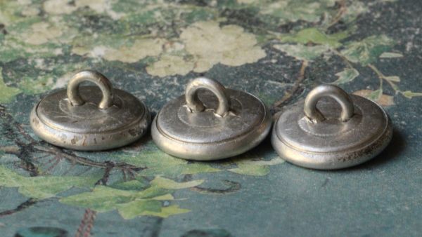  prompt decision metal button 3 piece φ14mm ski material raw materials hand made parts France buying attaching Vintage 