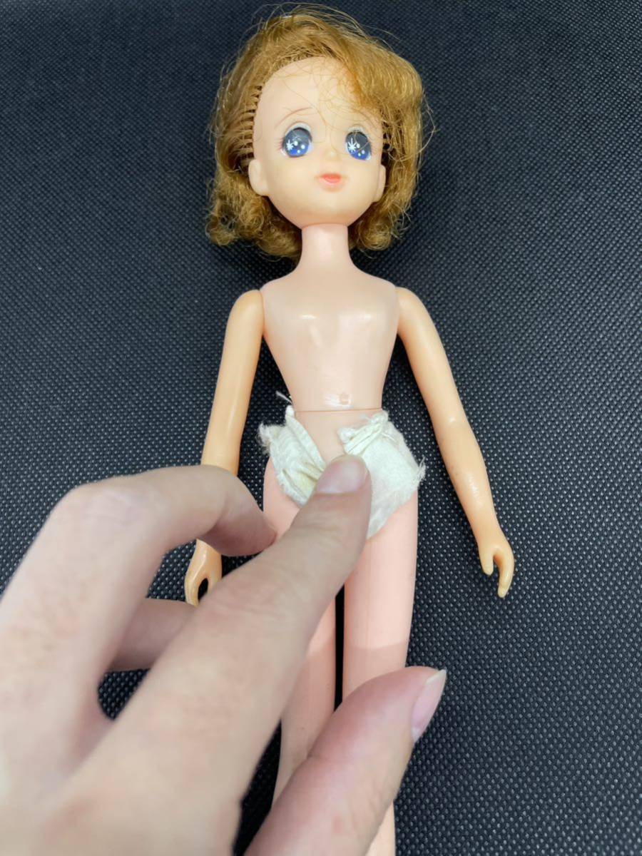 超希少!当時物 リカちゃん人形 初代?二代目?へそ有り 肩にポピー