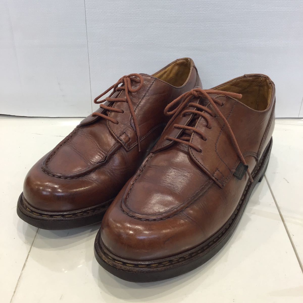 【Paraboot パラブーツ】CHAMBORD シャンボード ドレスシューズ 6 1/2F ブラウン レザー 2307oki_画像1