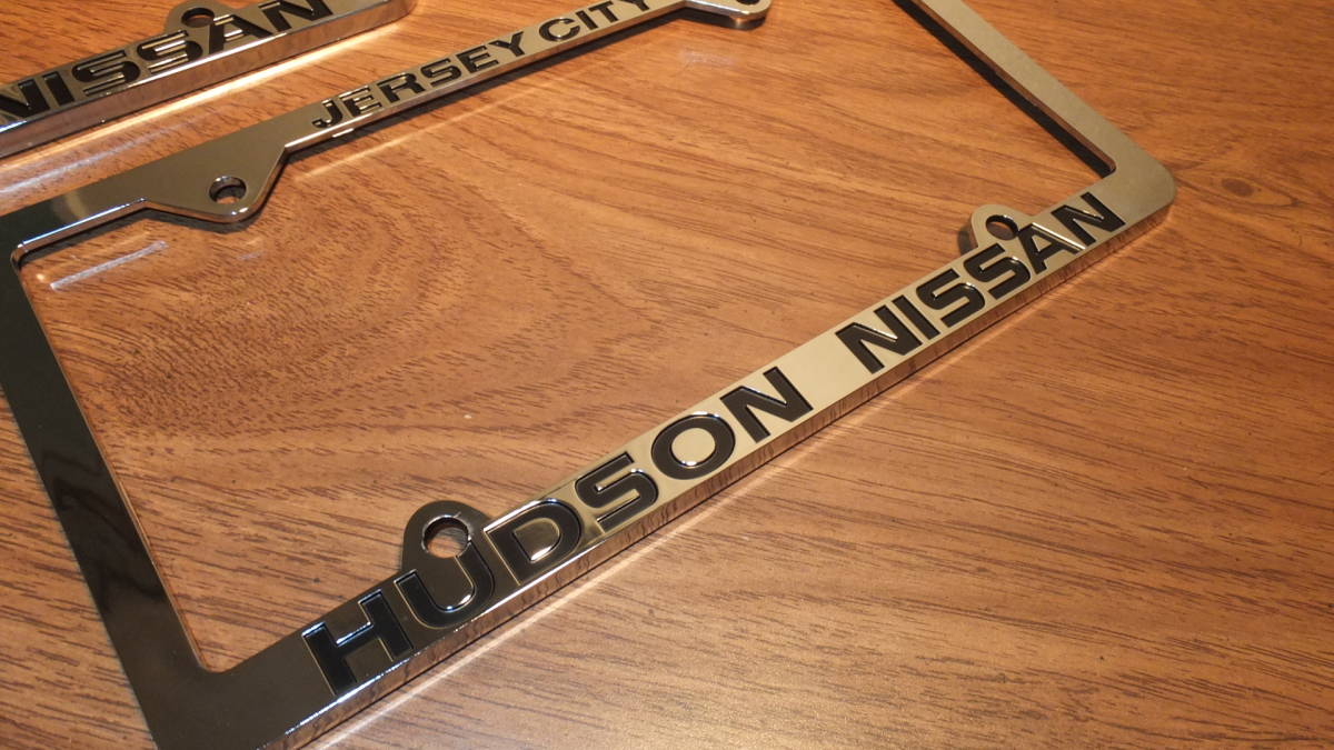 【北米仕様】HUDSON NISSANハドソン日産ジャージーシティナンバーフレームUSDMヘラフラ高速有鉛JDMスタンス世田谷ベースライセンスフレームの画像2