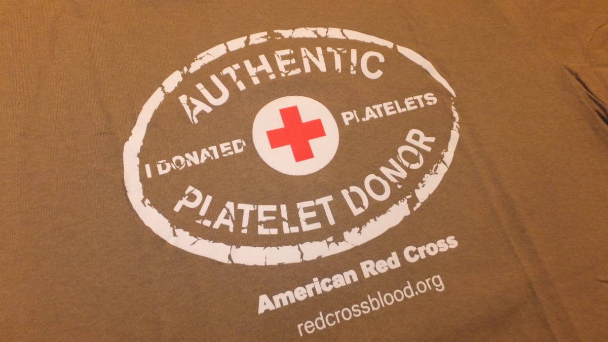 【American Red Cross】アメリカ赤十字社 アメリカンレッドクロス ＴシャツサイズＭ　米赤十字社　血小板ドナー　血栓提供者_血小板ドナー　血栓提供者