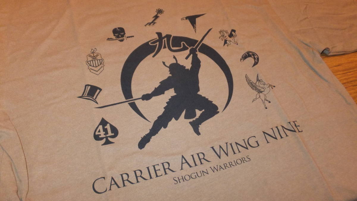 [CVW-9] рис военно-морской флот no. 9 пустой . авиация .Carrier Air Wing 9 SHOGUN футболка размер L багажник воздушный Wing 9US NAVY USN CVN-72