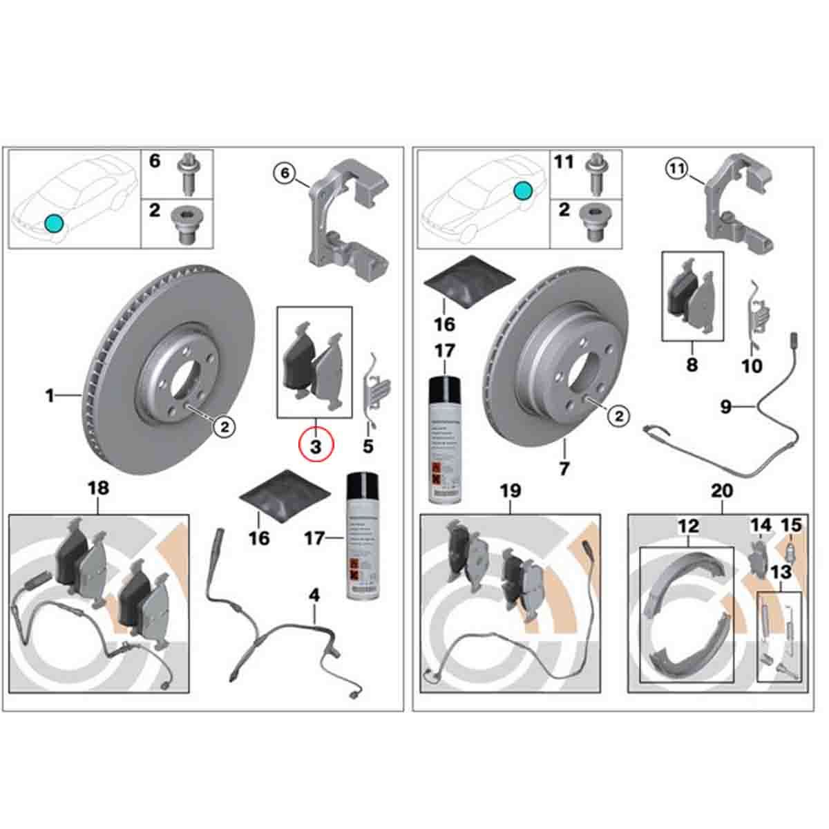 BMW フロント ブレーキパッド 左右セット E70 F15 X5 E71 F16 X6 4.8i 35iX 50iX 34116791514 34116778048 出荷締切18時_画像3