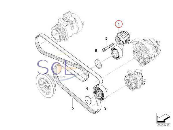 BMW E65 E66 E53 X5 ベルトテンショナー 機械式 735i 740i 745i 750i 760i 745Li 750Li 760Li 3.0i 4.4i 4.8is 11287549588 出荷締切18時_画像2