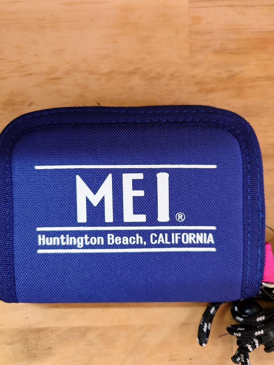  новый товар * двойной бумажник MEI с ремешком . темно-синий ребенок 