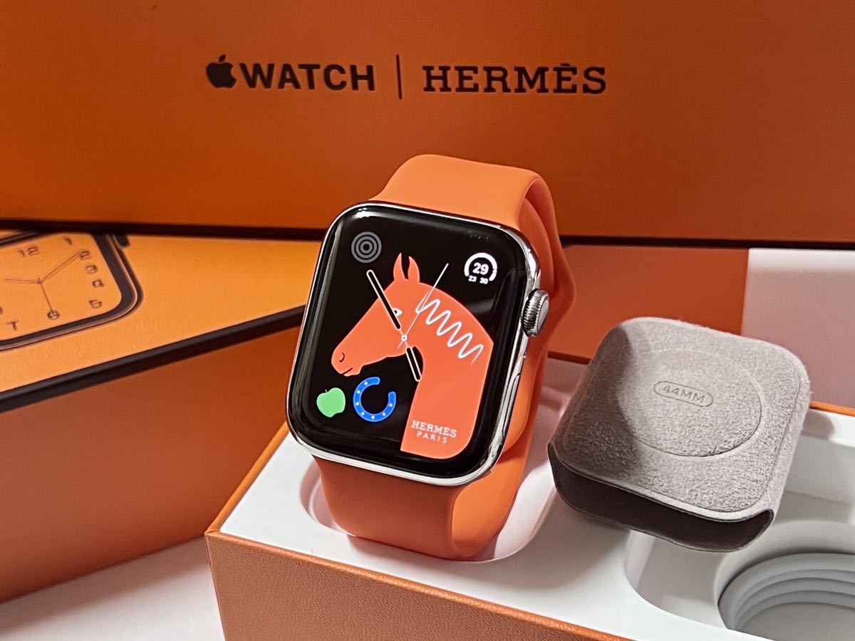 ★ 即決 バッテリー90% ★ Apple Watch HERMES Series 4 44mm アップルウォッチ エルメス シルバー  ステンレススチール GPS Cellular
