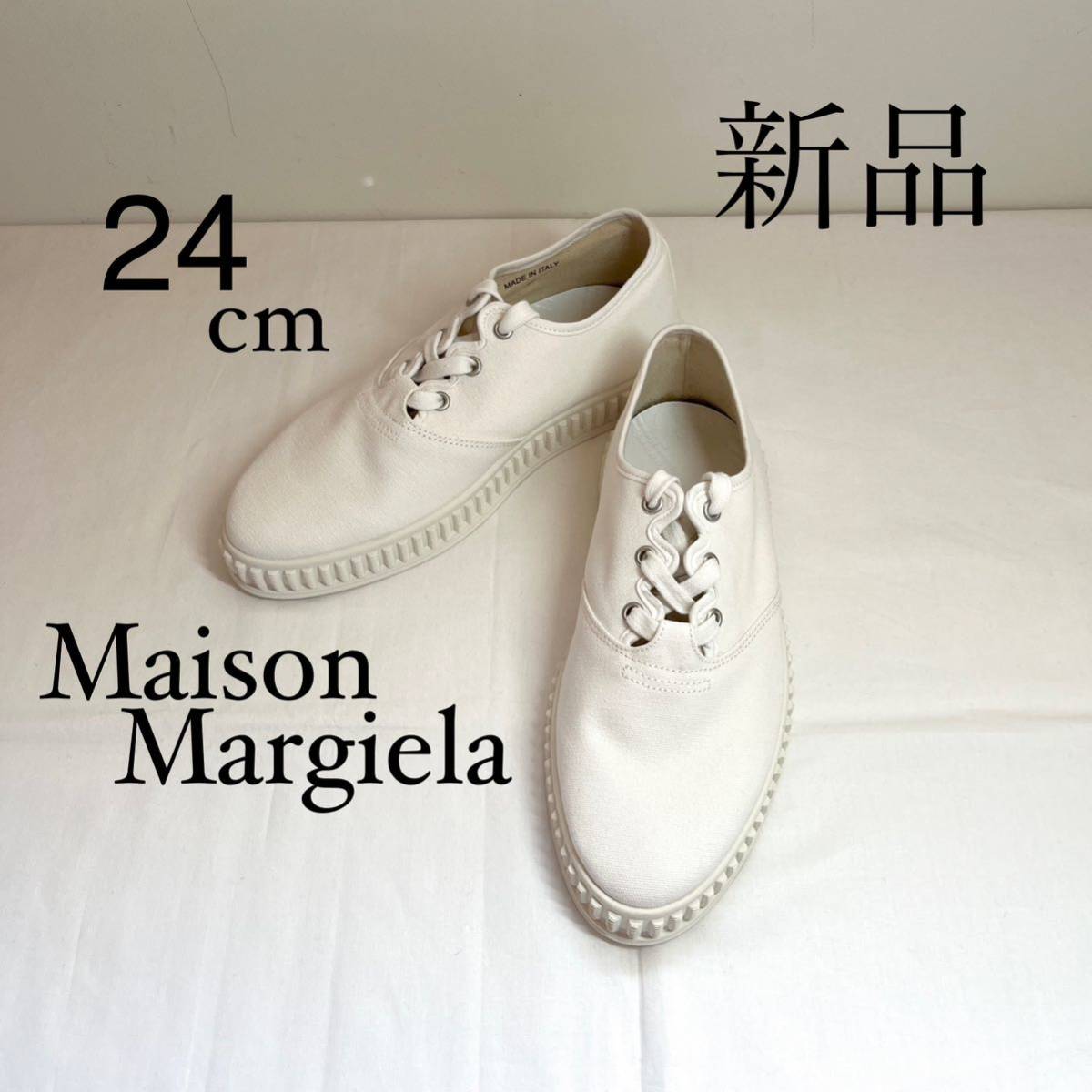 Maison Margielaマルジェラ　ステッチ入りスニーカー　ホワイト　37