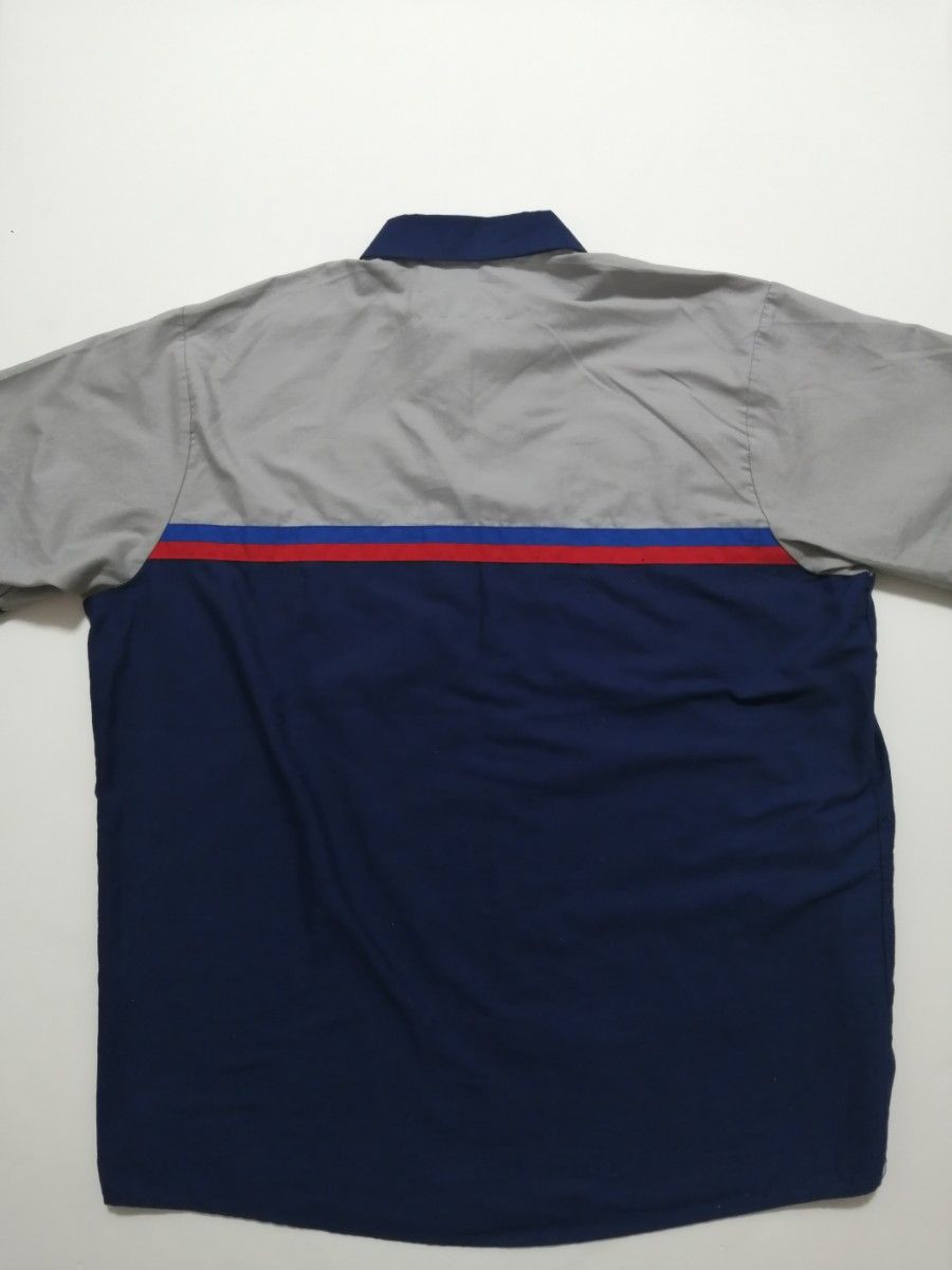 RED KAP レッドキャップ アメリカ企業 アメ車 フォード FORD 半袖シャツ ワークシャツ ユニホーム ネイビー 紺色XL