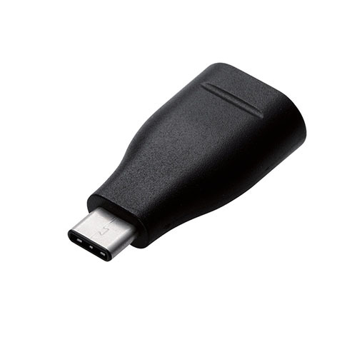 【5個セット】エレコム スマートフォン用USB変換アダプタ/USB(Aメス)-USB(Cオス)/ブラック MPA-AFCMADBKX5