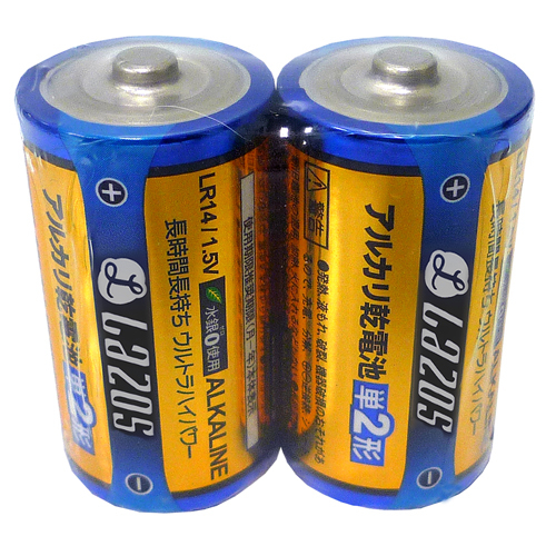 192本セット(12本X16箱) Lazos アルカリ乾電池 単2形 B-LA-T2X2X16_画像4