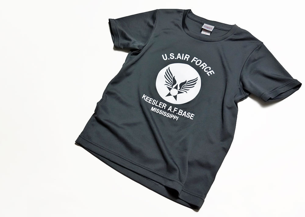 水陸両用 ラッシュガード にも使える 速乾 メンズ 半袖 Tシャツ XL ドライ UVカット USAF エアフォース ガンメタル_画像6