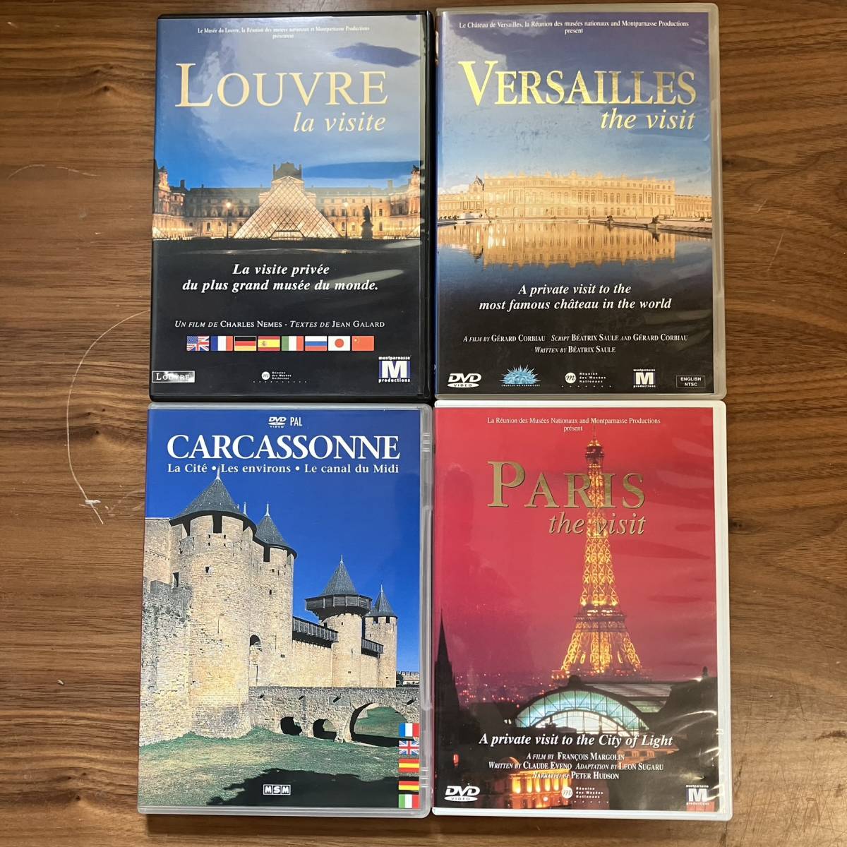 フランス観光案内DVD４枚セット「PARIS」「LOUVRE」「VERSAILLES」「CARCASSONNE」_画像1