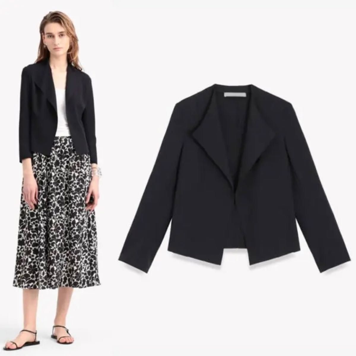 theory luxe スキューバ素材 ウォッシャブル ノーカラー theory luxe スキューバ素材 ウォッシャブル ノーカラー