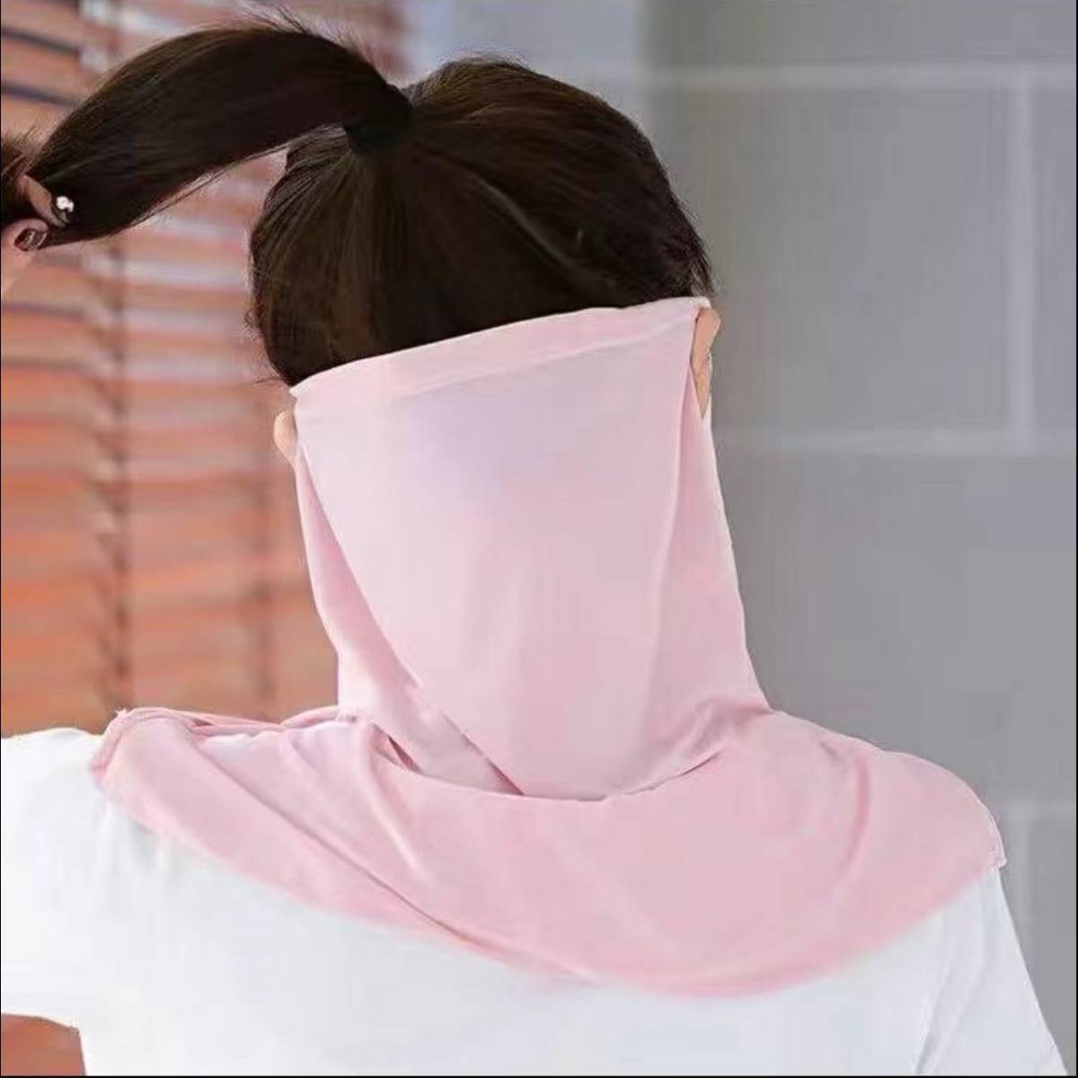 2 sheets face cover ear .. contact cold sensation mask UV cut man and woman use white 
