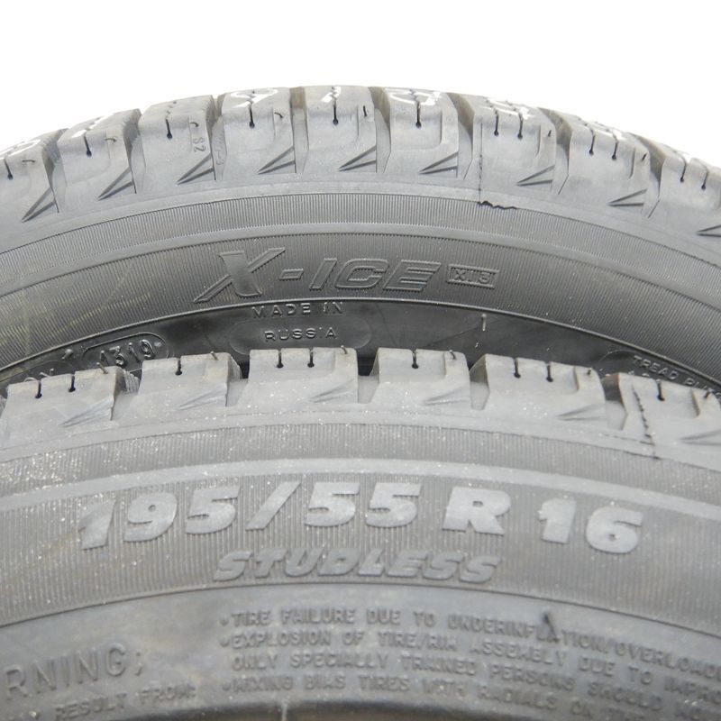 中古タイヤ 195/55R16 スタッドレスタイヤ MICHELIN X-ICE XI3 2本セット iQ アリオン プレミオ ウイングロード 中古 16インチ_画像5