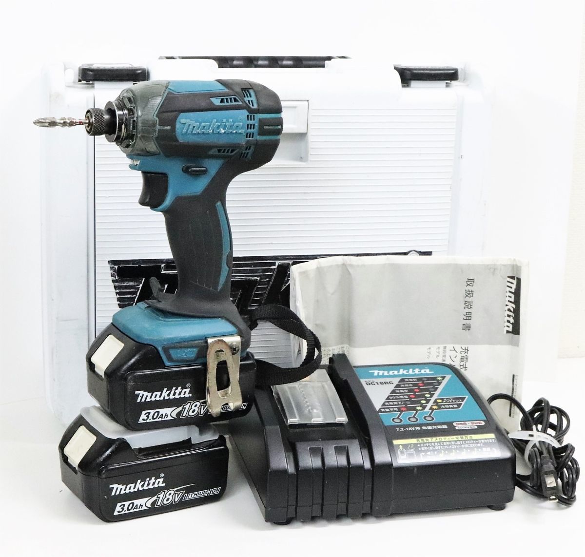 secondhand goods makita Makita rechargeable impact driver TD149DRFX 18V 3.0Ah battery 2 piece attaching set goods blue #4449-1