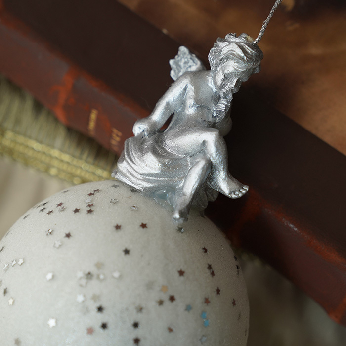  Christmas tree decoration ornament ball KAEMINGK arc Angel ball 12cm thought . angel [1] 1 piece insertion [030097]