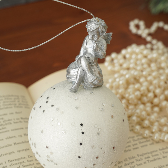  Christmas tree decoration ornament ball KAEMINGK arc Angel ball 12cm thought . angel [1] 1 piece insertion [030097]