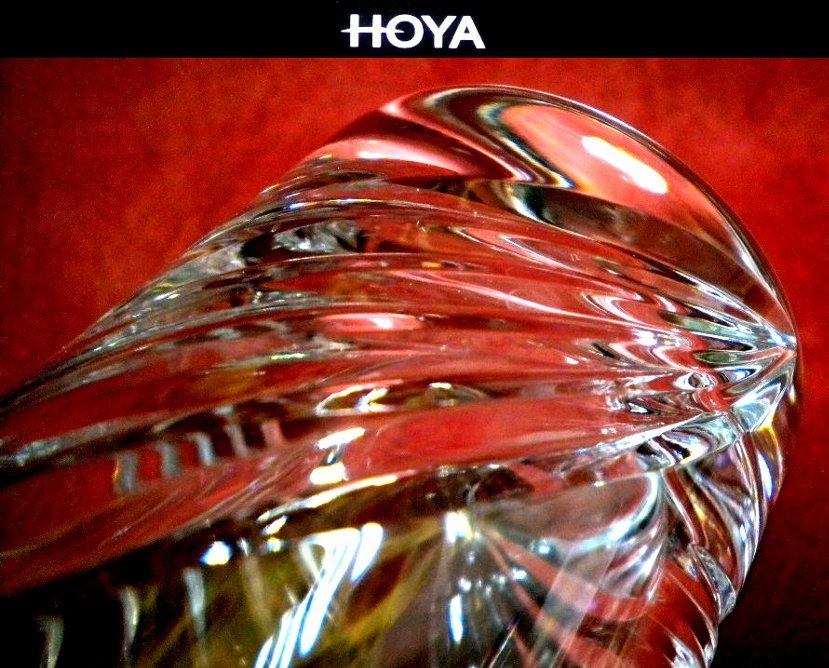 売切 HOYA クリスタル グラス 容量:240cc 2客組 日本製 取説付 未使用品 H/I、寸法φ上63/下55×H112mm、重量230ｇ、口元厚1.4mm、底厚13mm_画像3